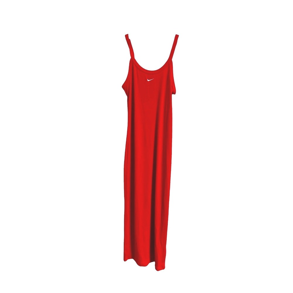 Nike Sportswear Essential Ribbed Maxi Dress University Red Women's M